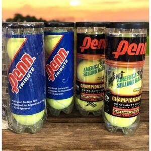 1 Dozen Penn Tennis Balls - 2 Tubes of Tribute &‎ 2 Championship New Sealed